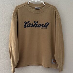 Carhartt Kids Waffle Long Sleeve Tan Shirt Size Small
